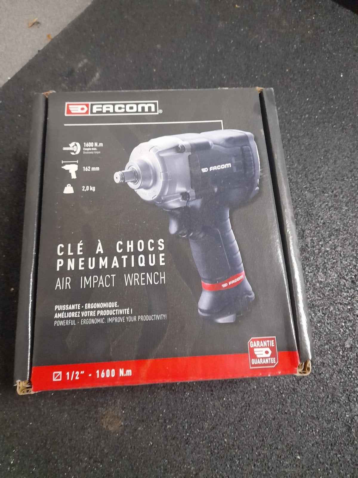 Nieuwe facom perslucht slagmoersleutel, Ophalen