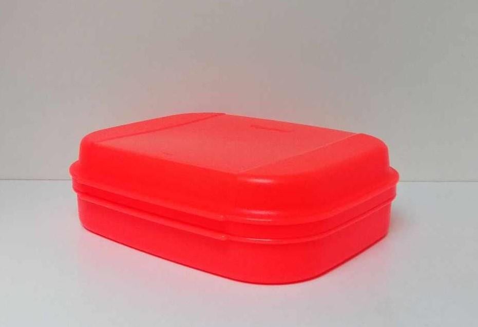 Tupperware™ « Boite Charnière - Gourmandise » rouge fluo, Envoi, Neuf, Rouge, Boîte