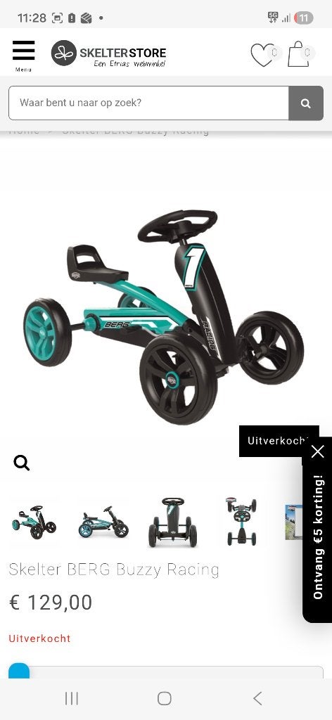 Go cart Berg Buzzy racing, Kinderen en Baby's, Speelgoed | Buiten | Skelters, Ophalen, Gebruikt, Berg
