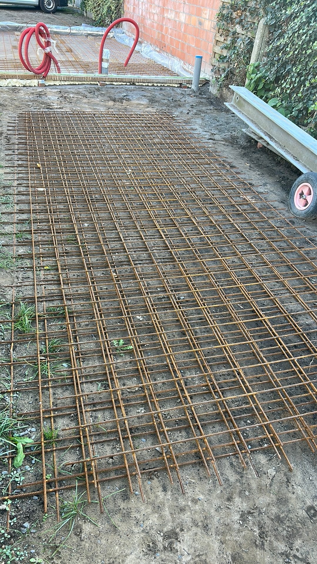 3 Wapeningsnetten 2x5 m, Ophalen, Nieuw, IJzer