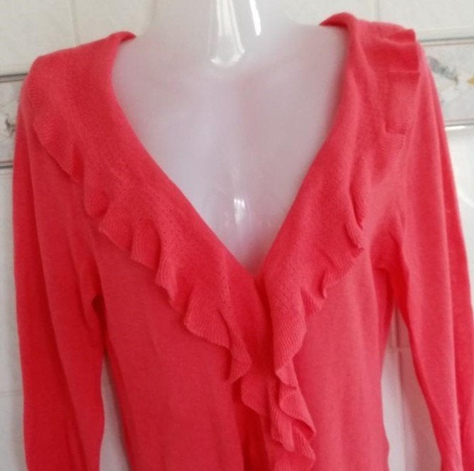 Soon : roze rood vest , open cardigan gilet , S, Soon, Ophalen of Verzenden, Maat 36 (S), Rood