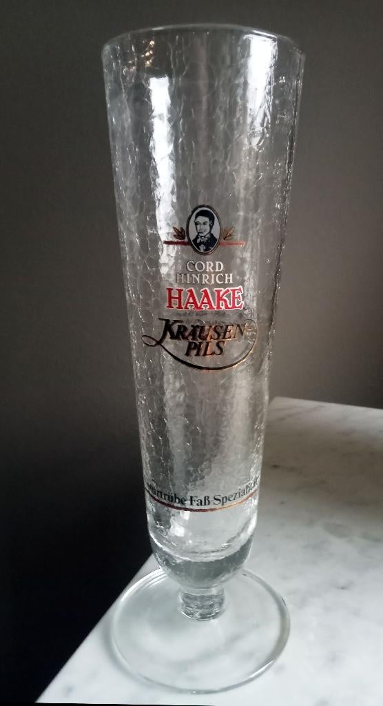 2 Haake Beck Kräusen Pils 0,3L oude bierglazen., Verzamelen, Ophalen of Verzenden, Zo goed als nieuw