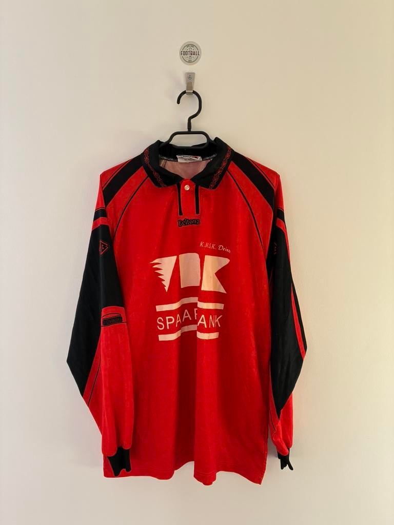 Zeldzaam longsleeve matchworn voetbalshirt KMSK Deinze, Sport en Fitness, Ophalen of Verzenden, Zo goed als nieuw, Shirt