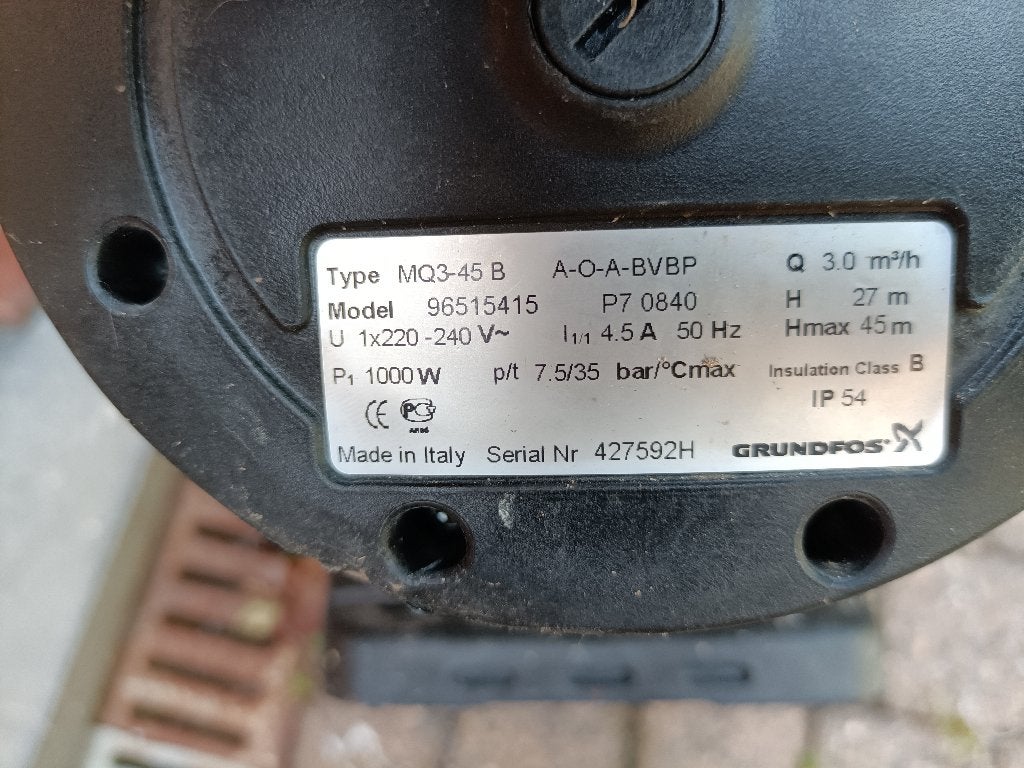 Waterpomp, Ophalen, Gebruikt, Elektrisch, Regentonpomp