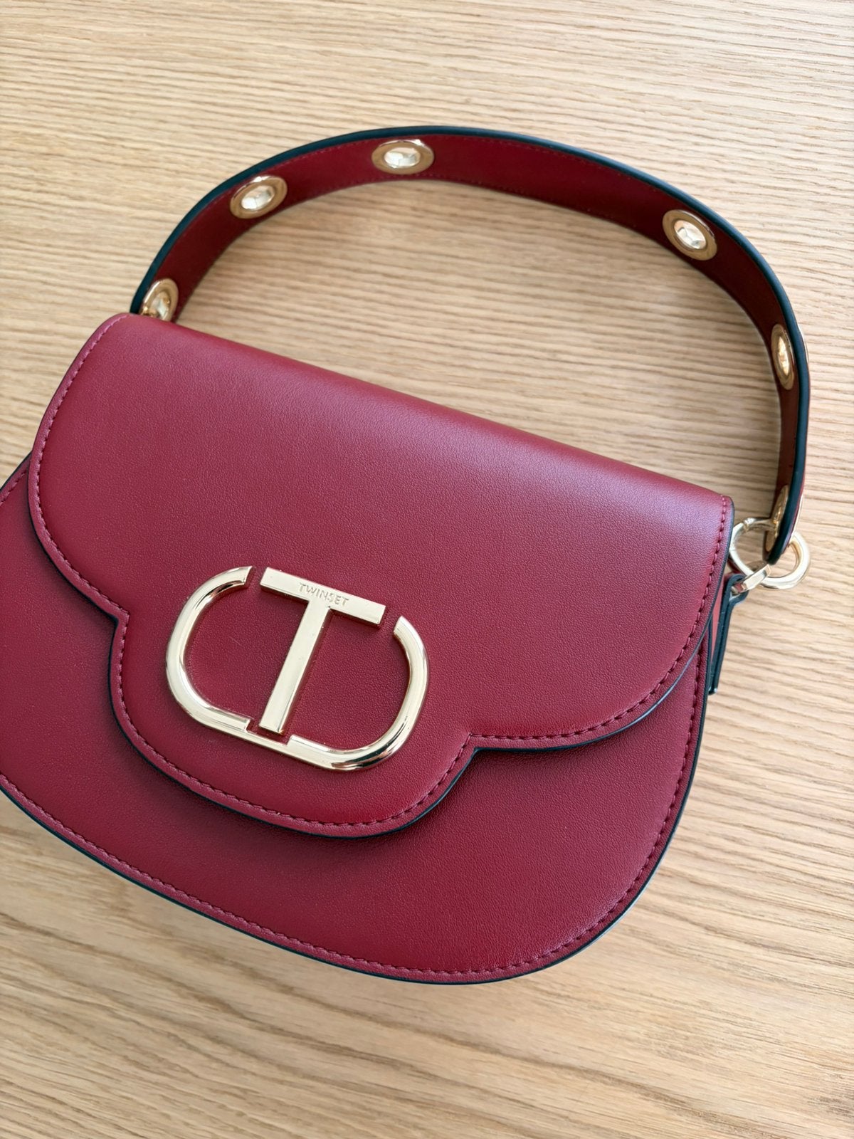 Handtas Twinset bordeaux, in perfecte staat, Handtassen en Accessoires, Ophalen, Zo goed als nieuw, Handtas