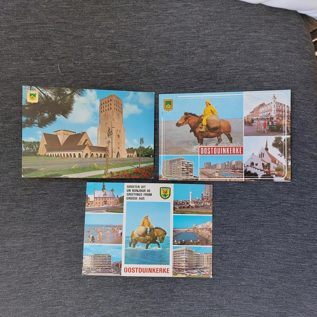 3 gelopen postkaarten van  Oostduinkerke, Verzamelen, Postkaarten | België, Ophalen of Verzenden