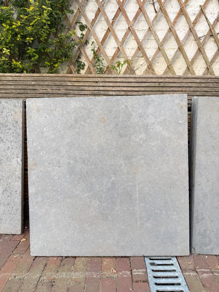 Blauwe Natuursteen 60 cm x 60 cm -  23 stuks, Moins de 30 cm, Pierre, Carré, Enlèvement