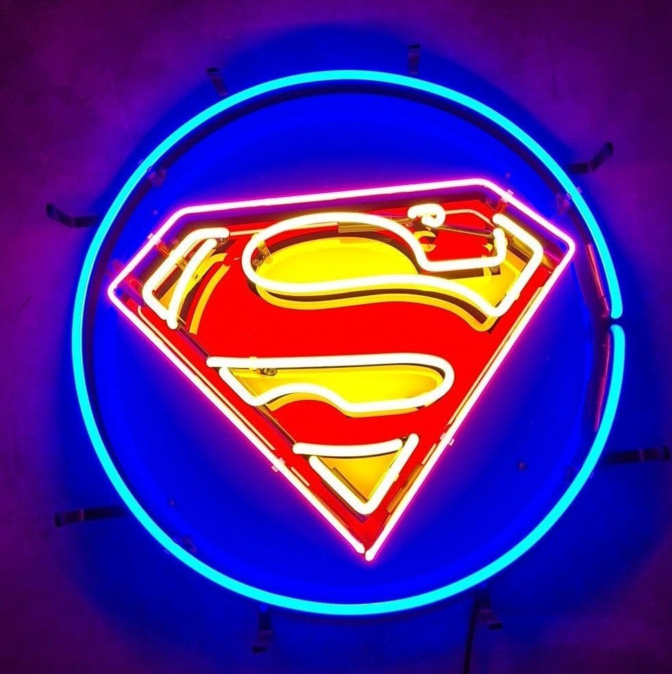 Superman neon en veel andere USA reclame decoratie neons, Collections, Enlèvement ou Envoi, Neuf, Table lumineuse ou lampe (néon)