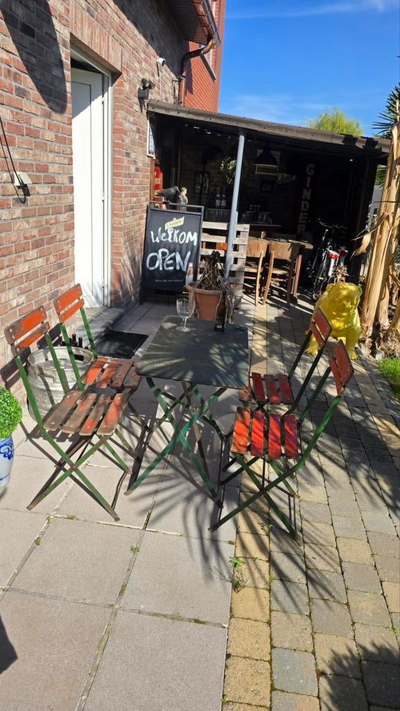 Tafel + 4 stoelen Brouwerij van Haacht - Brasserie de Haecht, Verzamelen, Biermerken, Ophalen