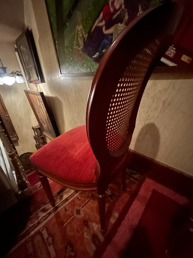 Nieuwe stoelen met wijnrode stof, Ophalen, Stof, Twee