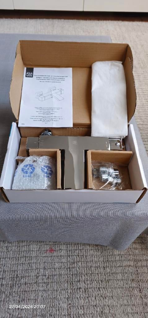 Mitigeur bain/douche thermostatique aqua vive, Enlèvement, Chrome, Douche