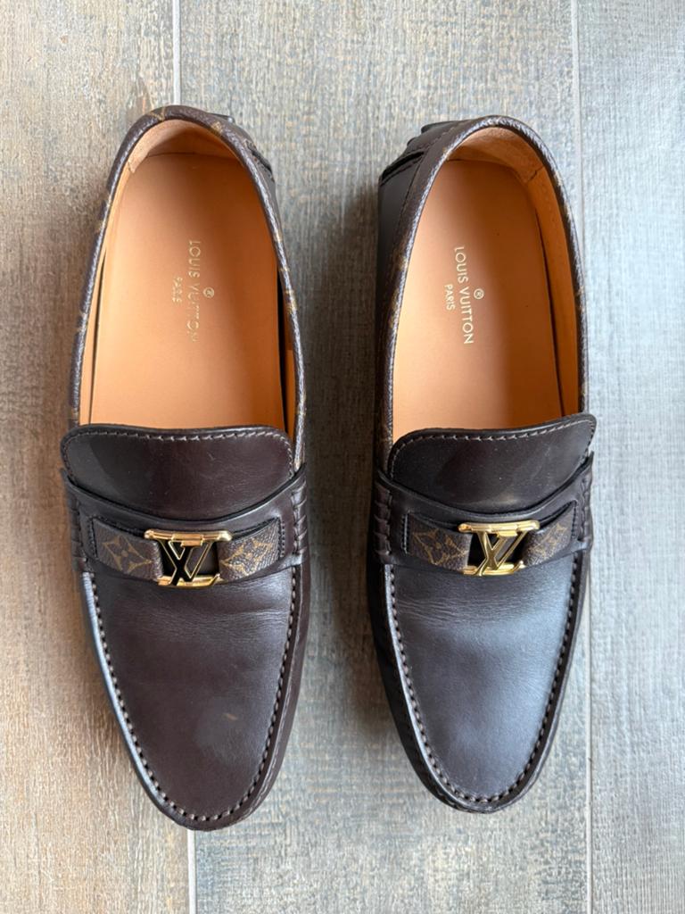 Louis Vuitton - Hockenheim Moccasins - Size 8.5 - bruin, Ophalen, Zo goed als nieuw, Bruin, Espadrilles of Moccasins