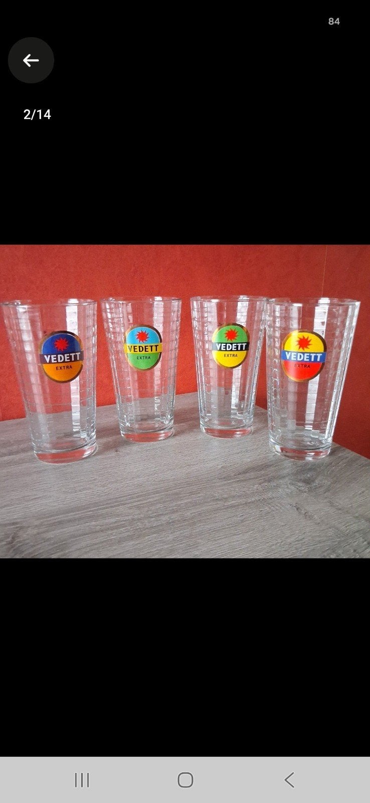 Te koop 4 glazen 2.5 €stuk, Ophalen