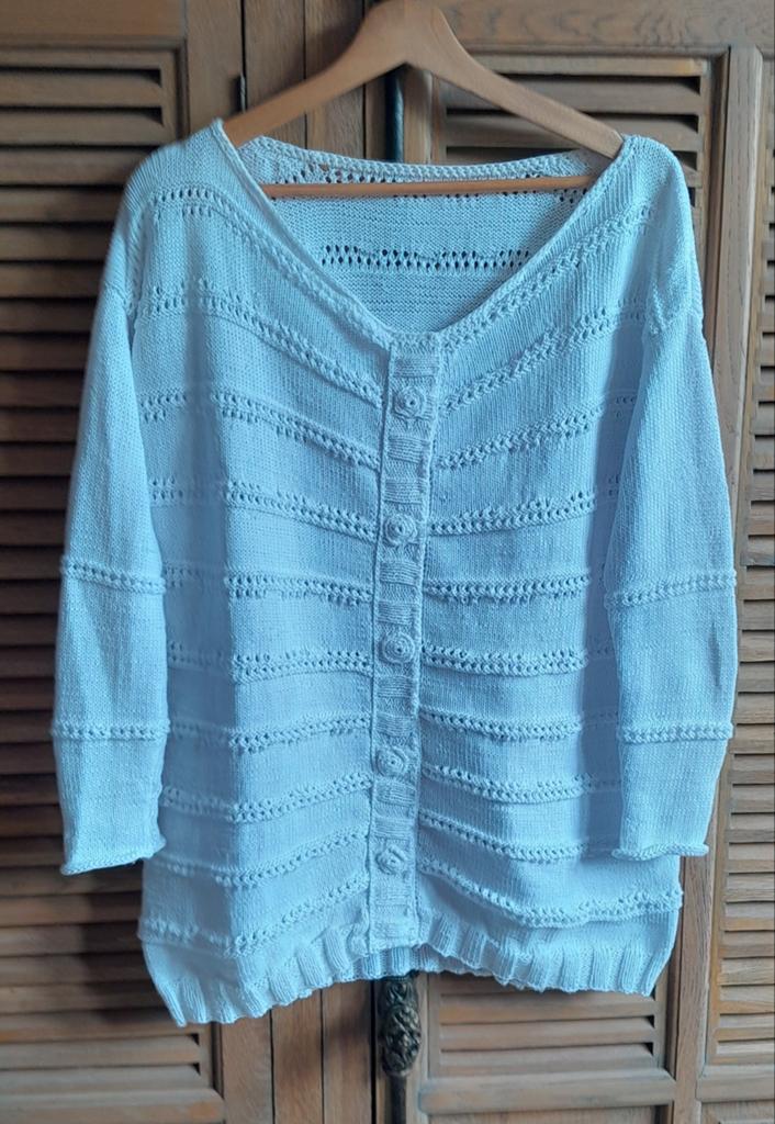 Prachtige katoenen trui X.L, Ophalen of Verzenden, Zo goed als nieuw, Wit, Blouse of Tuniek