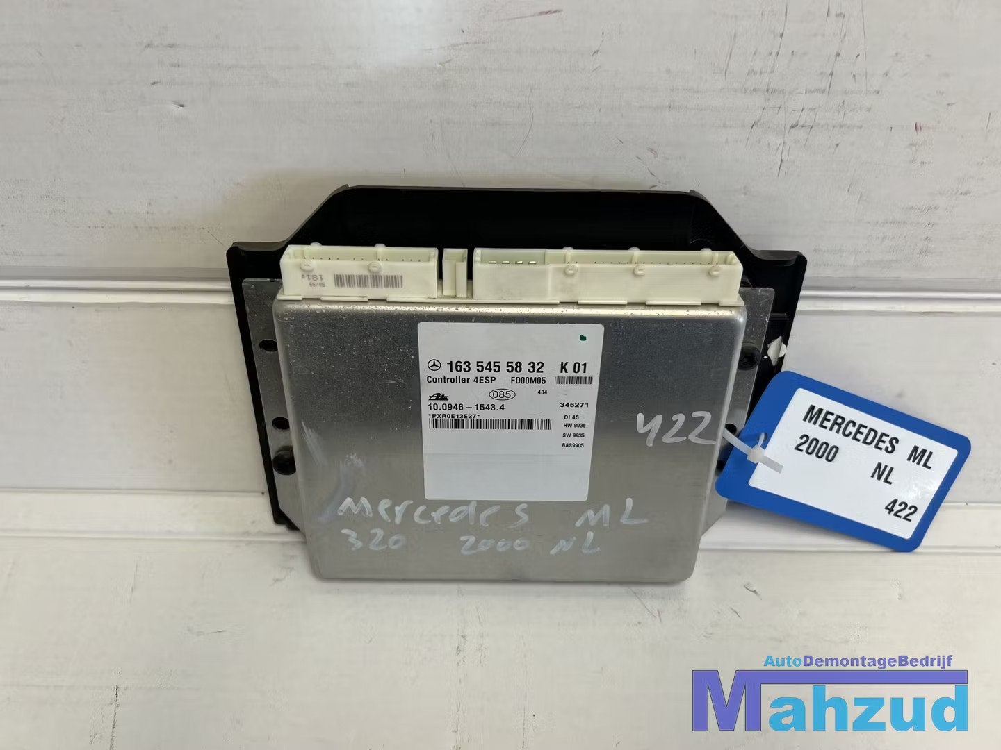 MERCEDES ML W163 Esp module computer 1998-2005 1635455832, Mercedes-Benz AG, Mercedes-Benz, Utilisé, Mercedesstrasse 120
70372  Stuttgart, DE