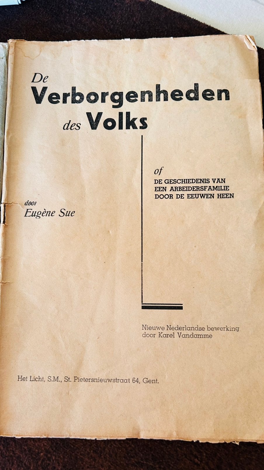 De Verborgenheden des Volks” .Eugène Sue (55/57 afleveringen, Ophalen of Verzenden, Gelezen, Eugene Sue