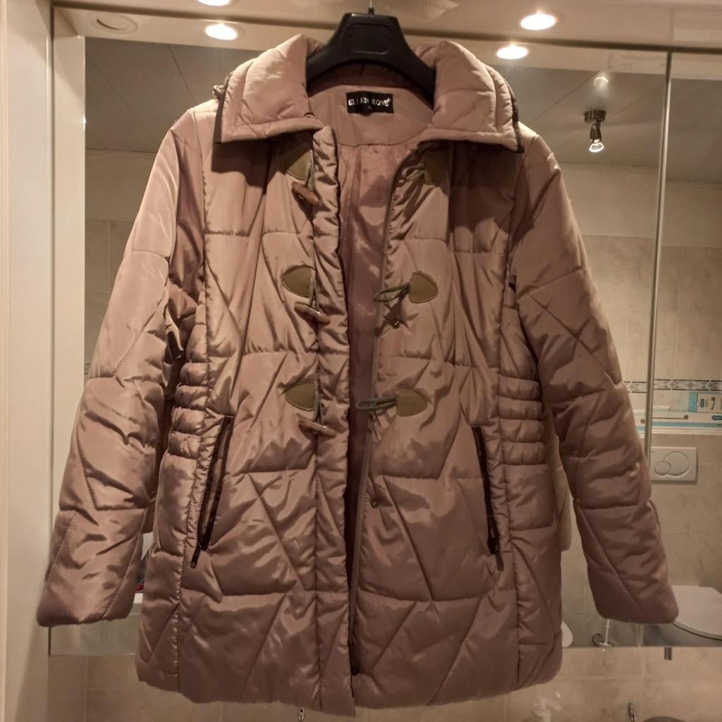 Doudoune c/capuche femme, Ophalen, Zo goed als nieuw, Maat 46/48 (XL) of groter, Bruin