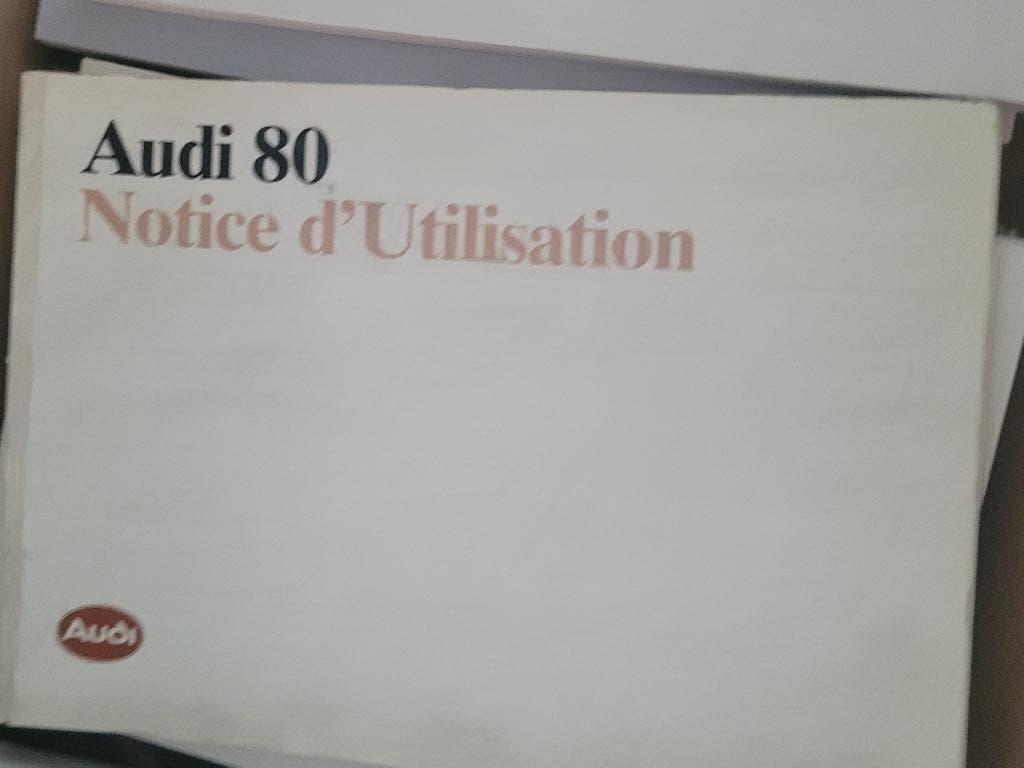 Manuel de Bord Original Audi 80 (1986-1991) - Français, Enlèvement