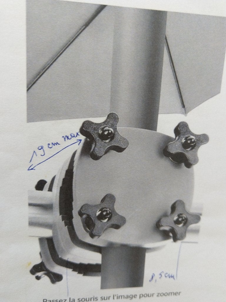 Attache de parasol sur balcon, Jardin & Terrasse, Parasols, Comme neuf, Autres types, Moins de 1 mètre, Étanche, Enlèvement ou Envoi