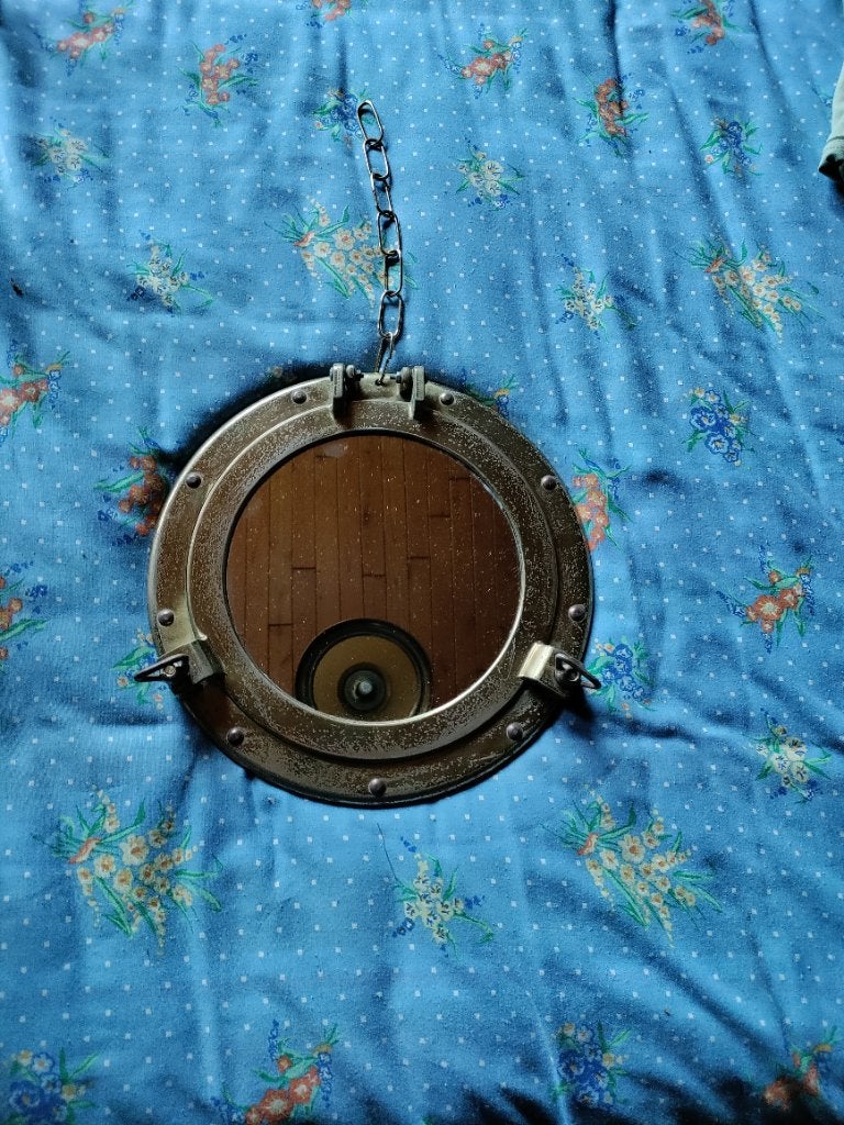 Maritieme patrijspoort met spiegel 30cm, Verzamelen, Ophalen, Gebruikt, Overige typen