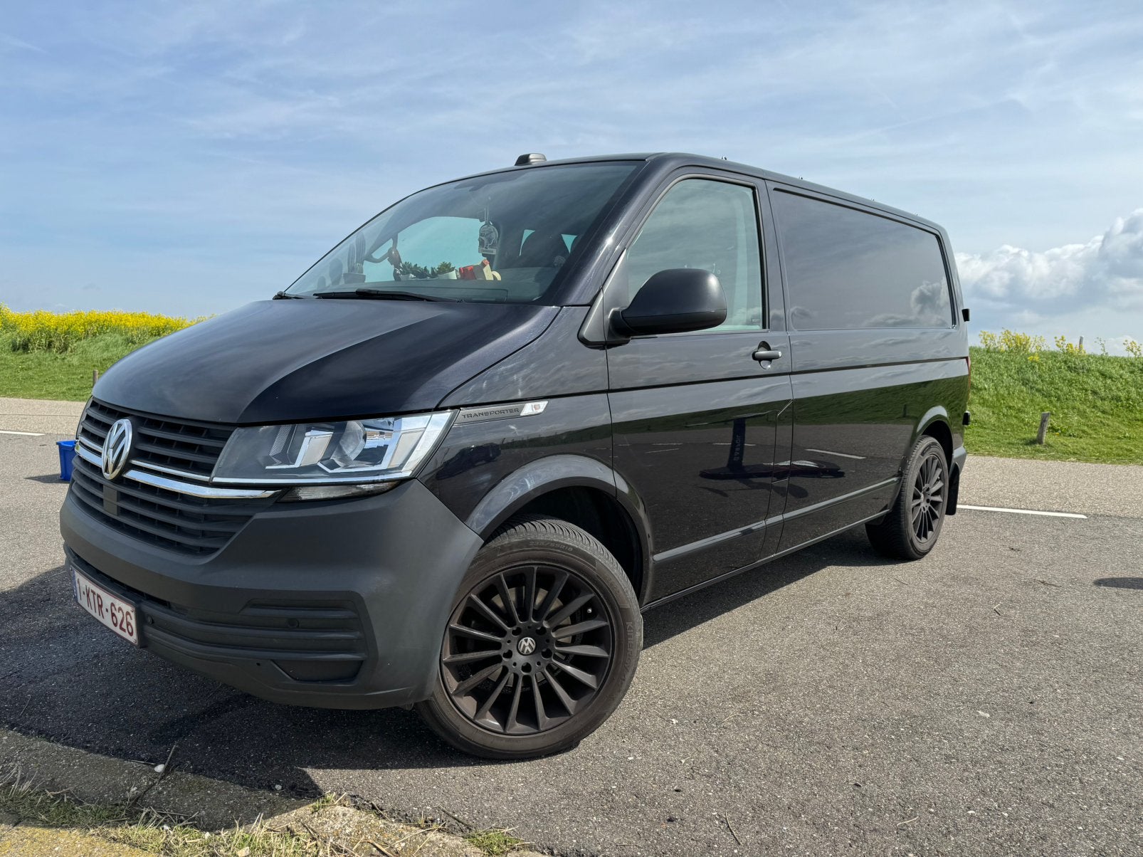 Vw transporter DSG7  70 dkm, Autos, Camionnettes & Utilitaires, 3 places, Volkswagen, Noir, 5 portes