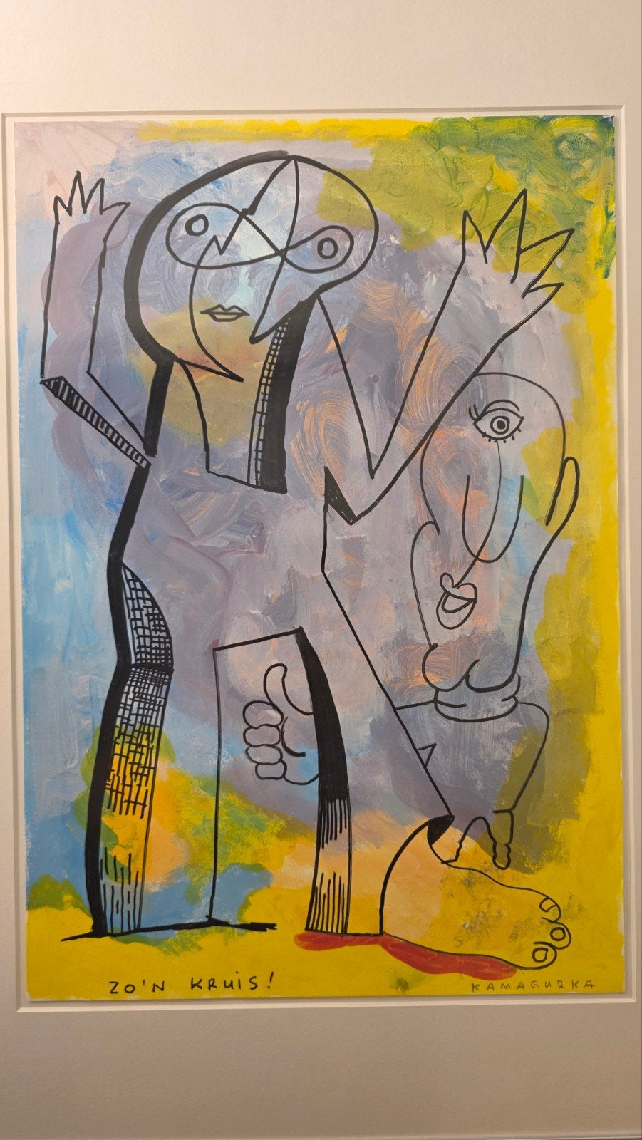 Kamagurka - origineel kunstwerk: 'Zo'n kruis', Ophalen