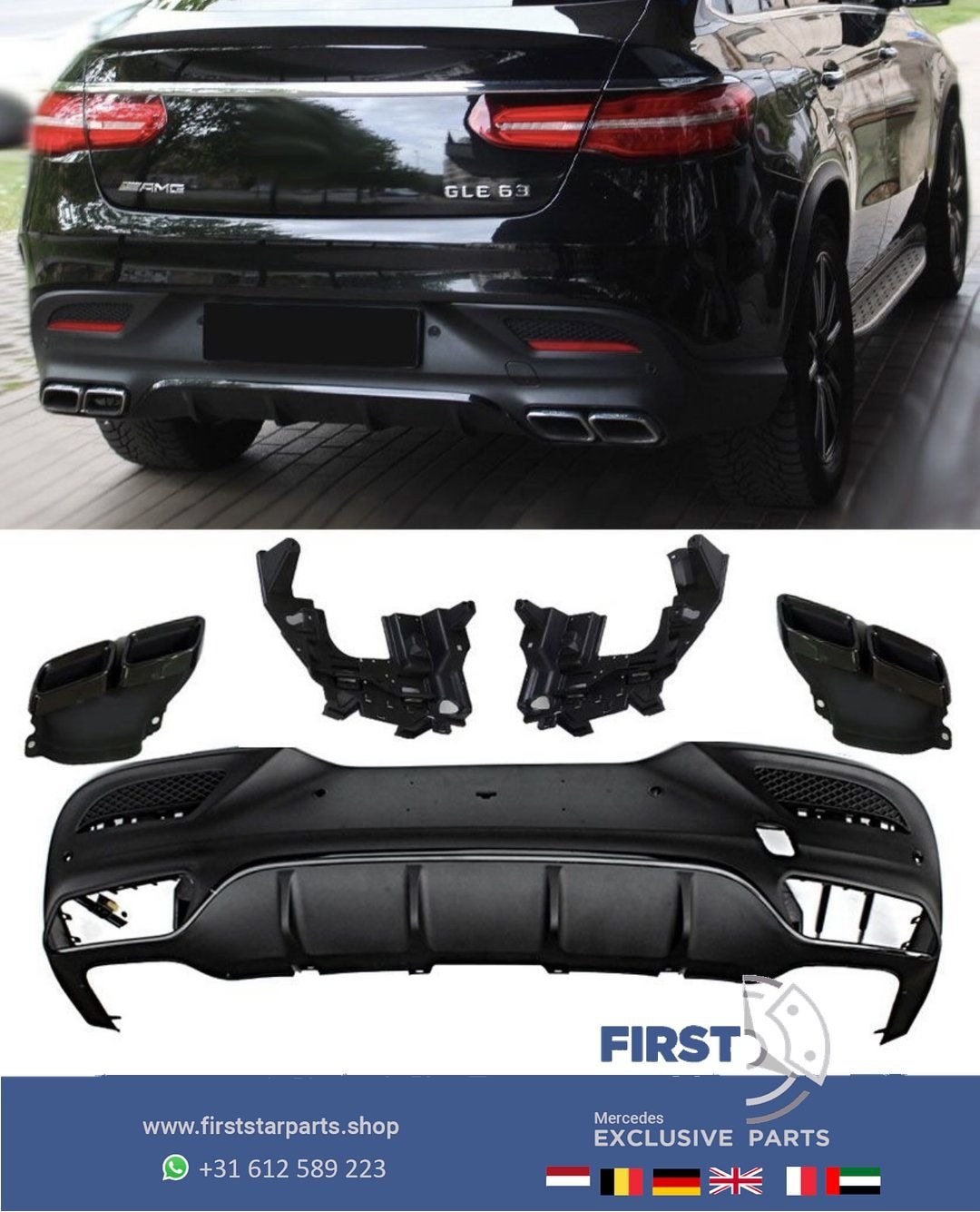 C292 GLE COUPÉ DIFFUSER GLE63 GLE63s AMG W166 DIFFUSER ACHTE, Utilisé, -, -, Enlèvement ou Envoi