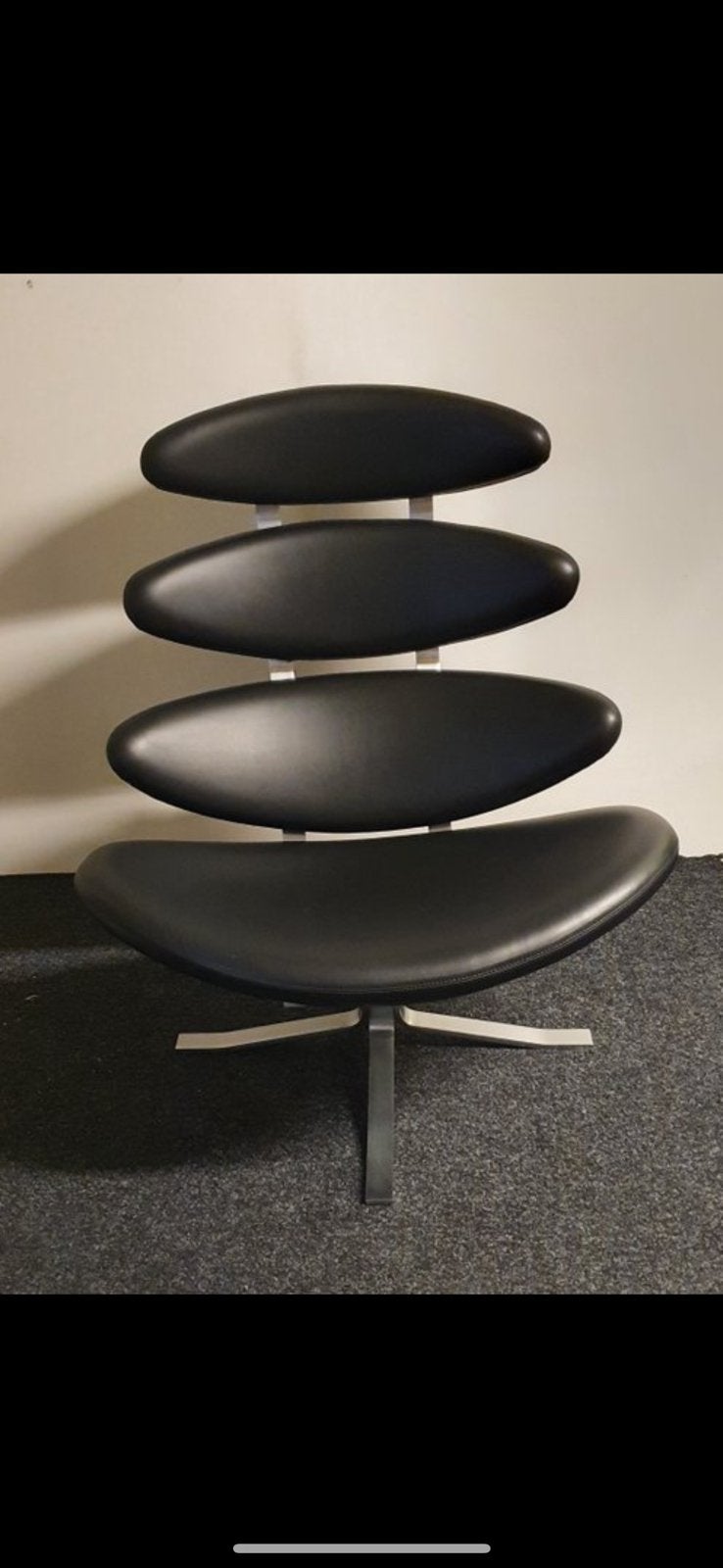 Poul M. Volther Corona EJ5 Erik Jørgensen Deens zwart leer, Ophalen