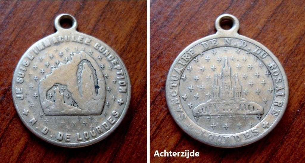 Medaille Basilique met N.D. de Lourdes, Collections, Envoi, Utilisé, Autres types, Christianisme | Catholique