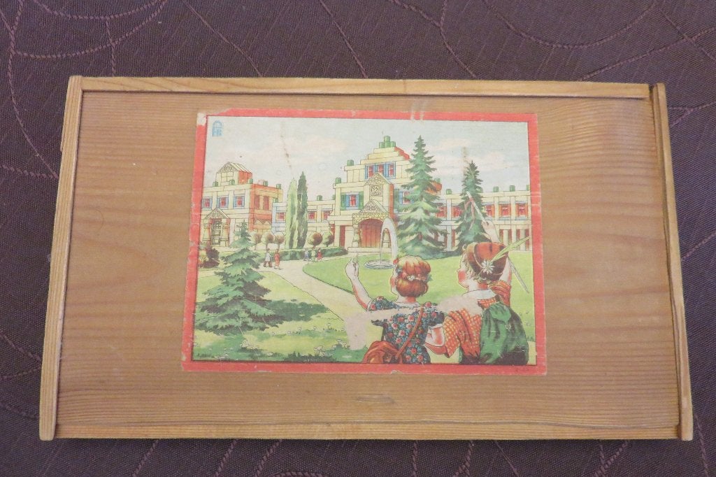 Vintage houten blokkendoos, Enlèvement