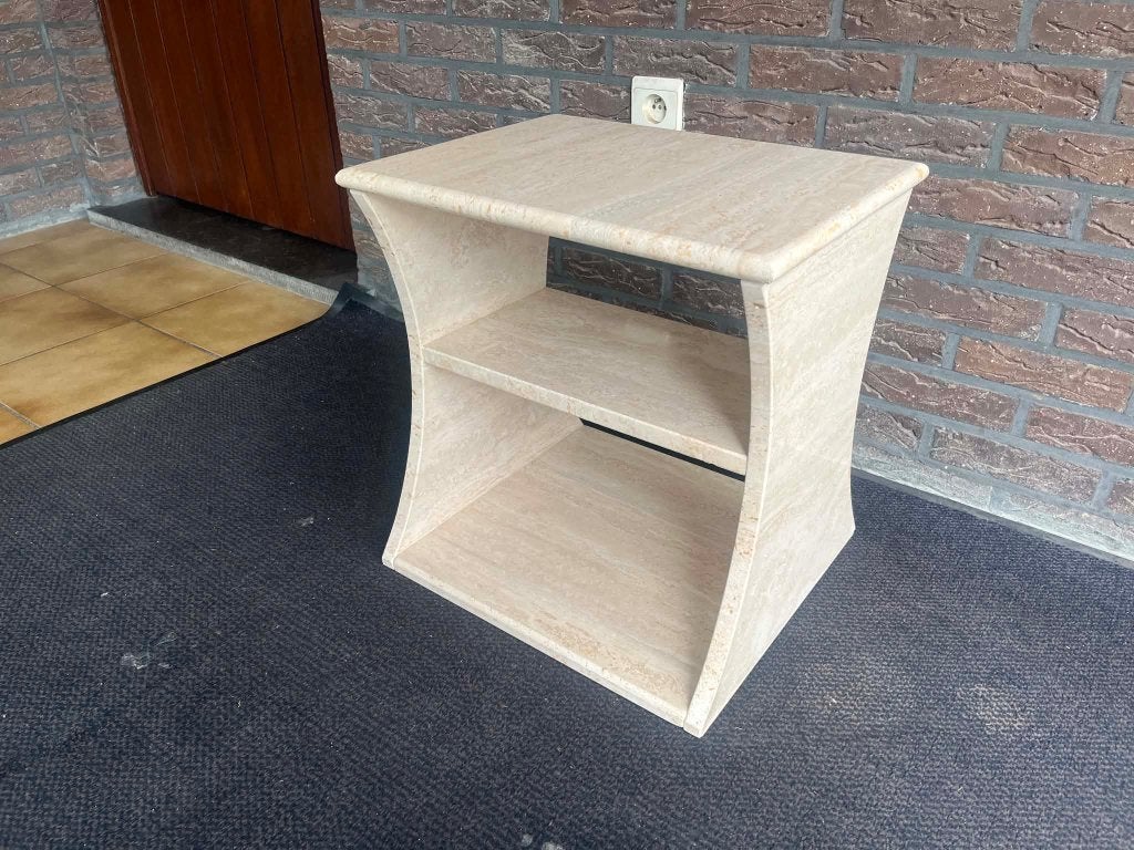 Table d'appoint/armoire en travertin, Maison & Meubles, Enlèvement ou Envoi