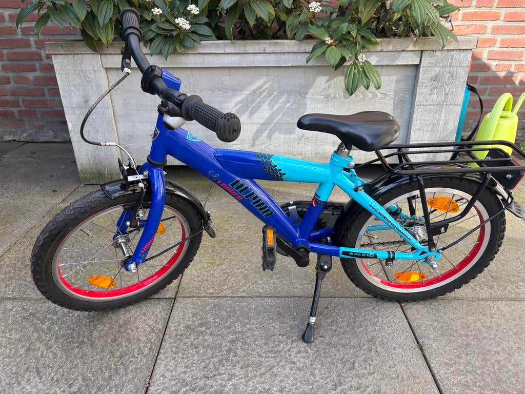 Alpina Yabber kinderfiets 16 inch zo goed als nieuw, Vélos & Vélomoteurs, Vélos | Garçons, Enlèvement, Comme neuf, Frein à rétropédalage