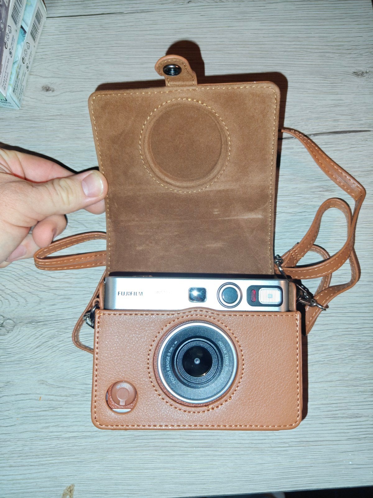 Instax mini evo met beschermtasje als nieuw, Ophalen of Verzenden, Zo goed als nieuw, Polaroid