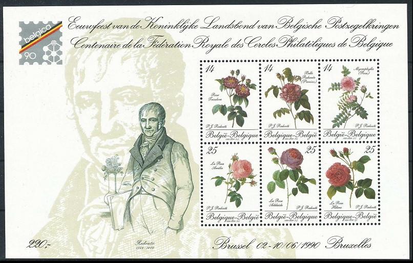 BL67 Belgica 90 Centenaire Fed. Royal Cercles philatéliques, Timbres & Monnaies, Envoi, Timbre-poste, Neuf