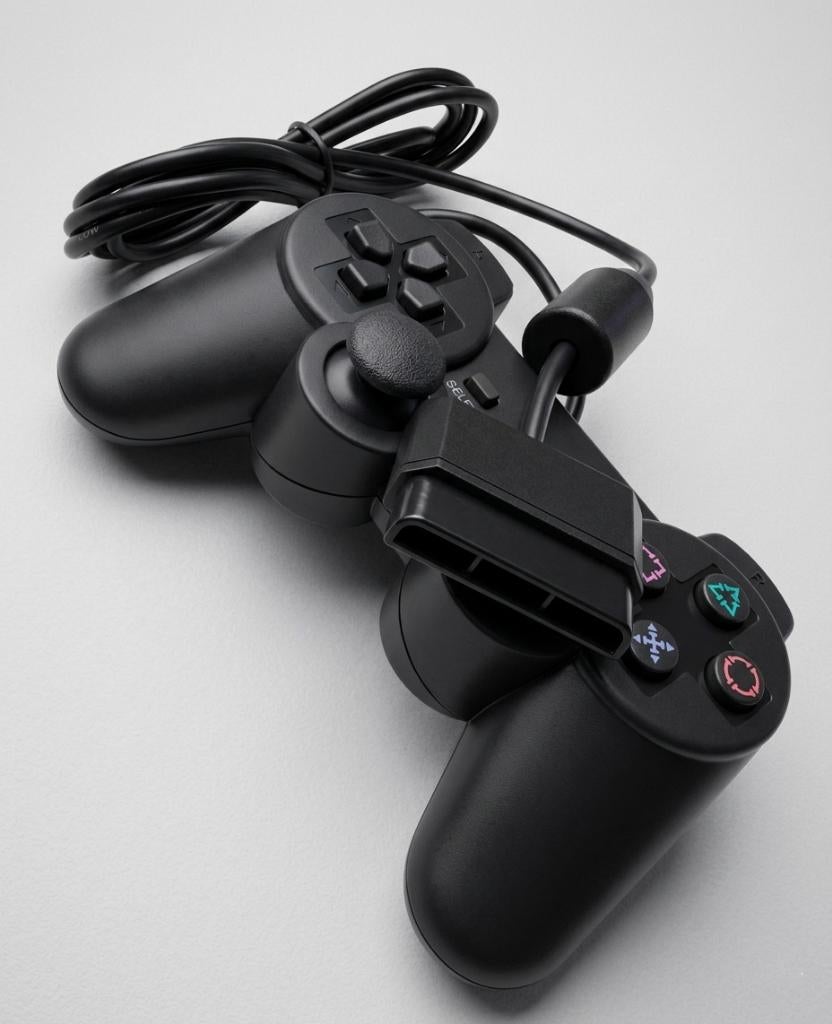 Gaming retro Playstation 2 controller zwart, Games en Spelcomputers, Spelcomputers | Sony Consoles | Accessoires, Ophalen of Verzenden