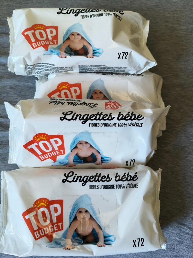 5 paquets de 72 lingettes pour bébé 4€, Enlèvement