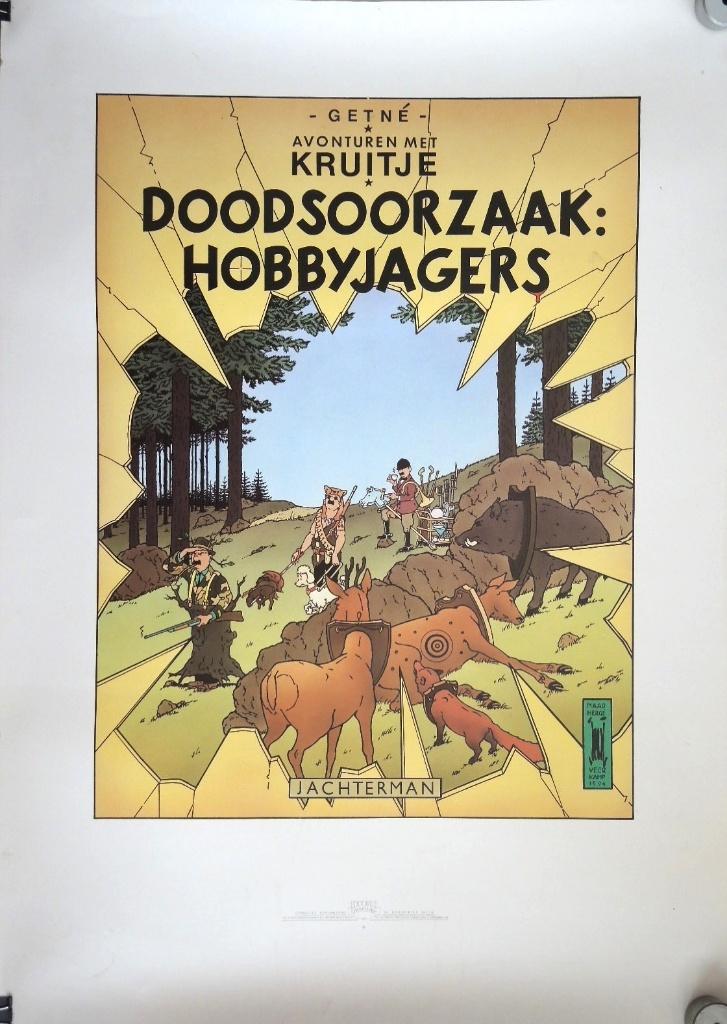Joost Veerkamp "Avonturen Kruitje-Doodsoorzaak Hobbyjagers", Verzamelen, Ophalen, A1 t/m A3, Dier of Natuur, Rechthoekig Staand