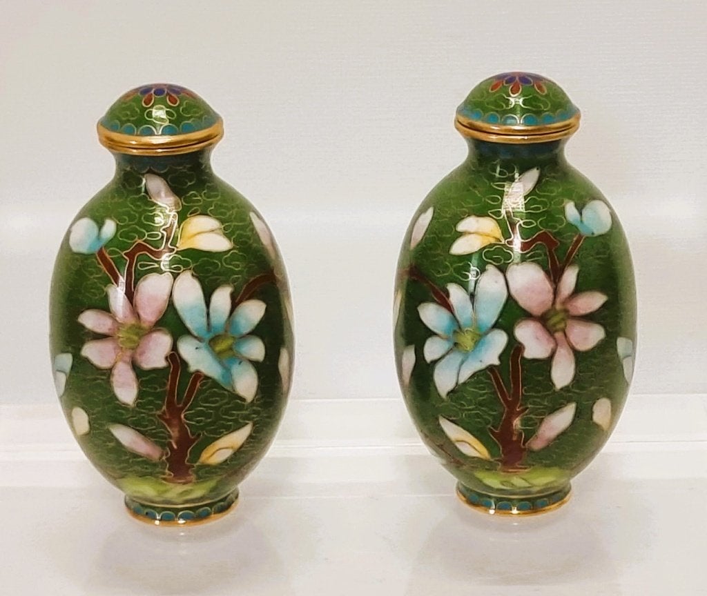 Cloisonne flesjes met doos., Antiek en Kunst, Ophalen of Verzenden