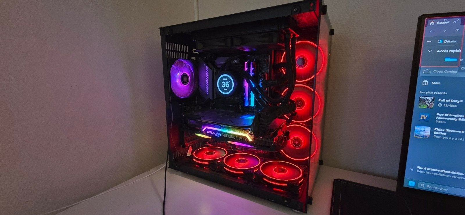 Pc gamer complet I7, Informatique & Logiciels, Ordinateurs de bureau, Comme neuf, 4 Ghz ou plus, HDD, SSD, 32 GB, Avec carte vidéo