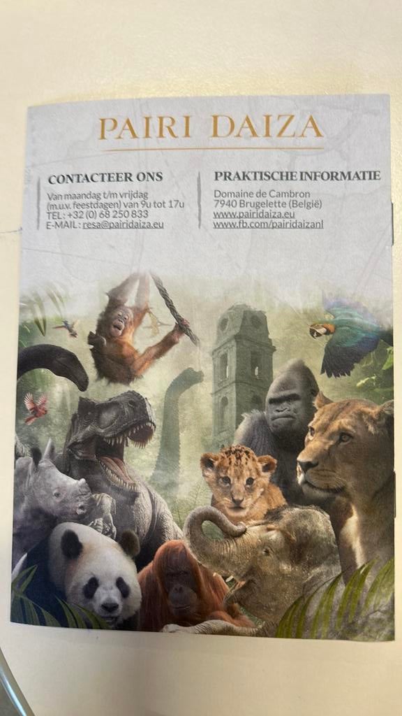 Pairi daiza ticket, Tickets en Kaartjes