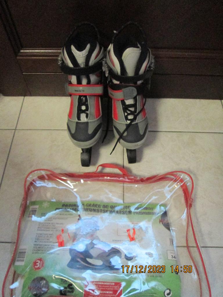 Patins à glace « MOSQUTO » de qualité ajustables P 34 à 36, Neuf, Autres marques, Patins de hockey sur glace, Enlèvement