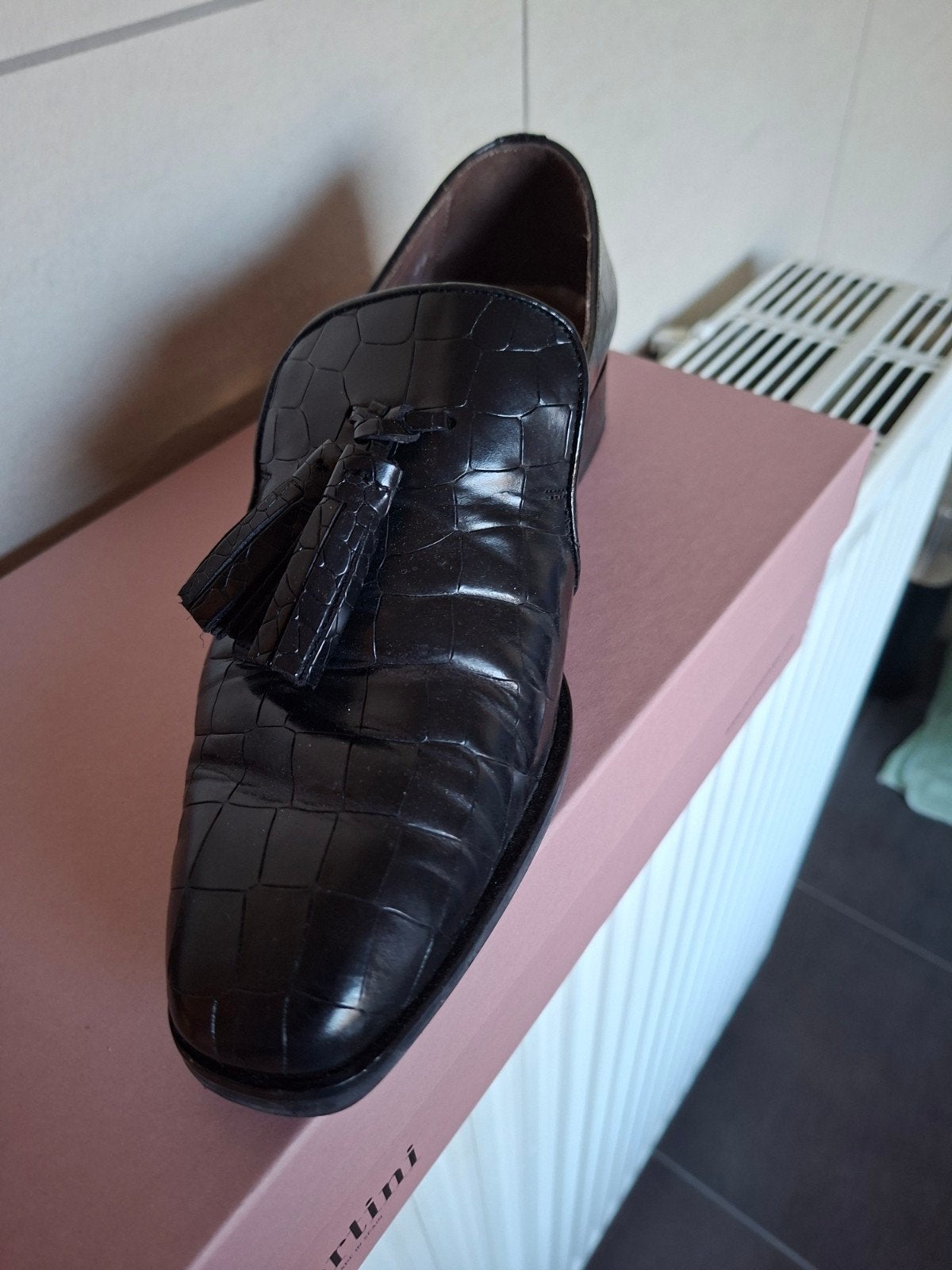 mocassin zwart, Ophalen, Pertini, Zo goed als nieuw, Instappers