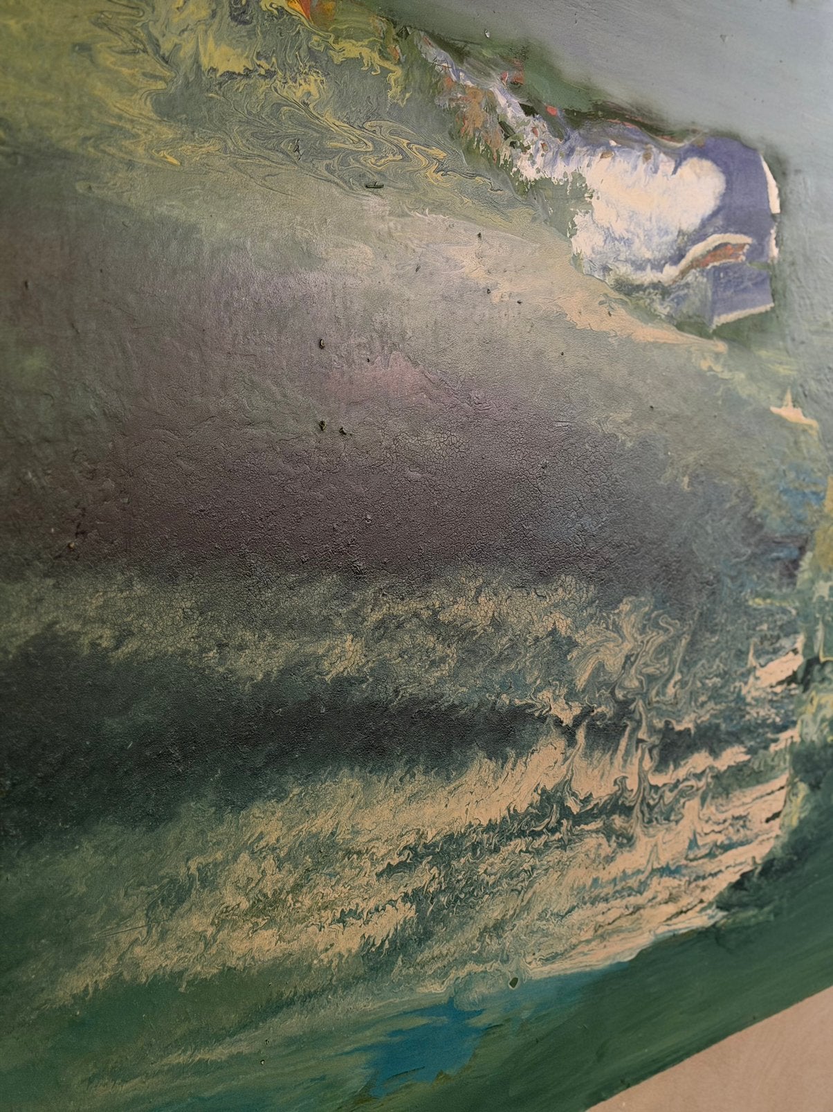 Grand tableau abstrait vers 1960, Enlèvement