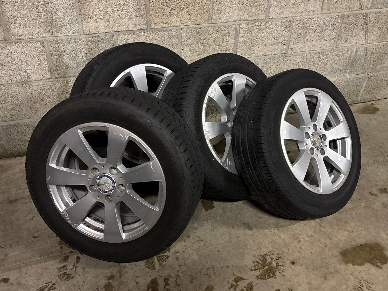 Velgen set Mercedes in Goede staat, Auto-onderdelen, Ophalen, Gebruikt, 16 inch, Banden en Velgen