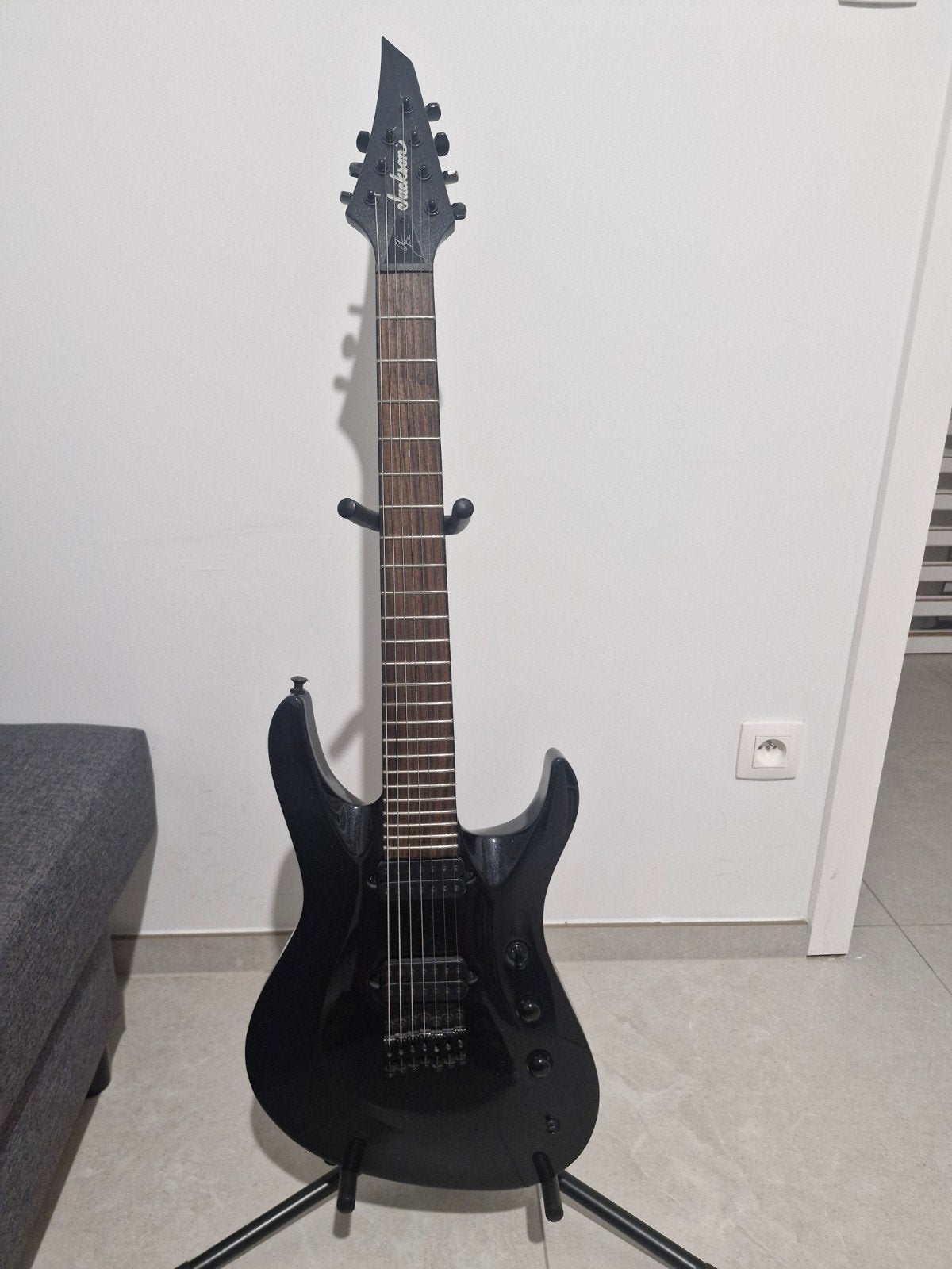 Jackson pro series signature Chris Broderick soloist HT7, Musique & Instruments, Enlèvement, Comme neuf, Solid body