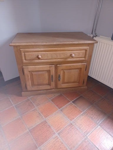 tv meubel, Huis en Inrichting, Kasten | Ladekasten, Ophalen, Gebruikt, Eikenhout, Rustiek