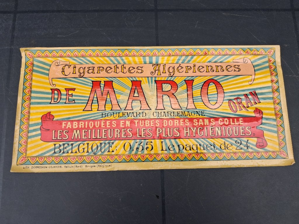 cigarettes Mario, Collections, Enlèvement ou Envoi, Utilisé, Panneau publicitaire