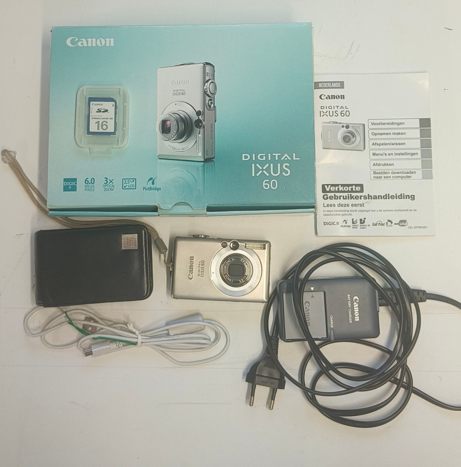 Canon Digital IXUS 60 (compleet, werkend), TV, Hi-fi & Vidéo, Appareils photo numériques, Enlèvement ou Envoi, Canon, Moins de 4 fois