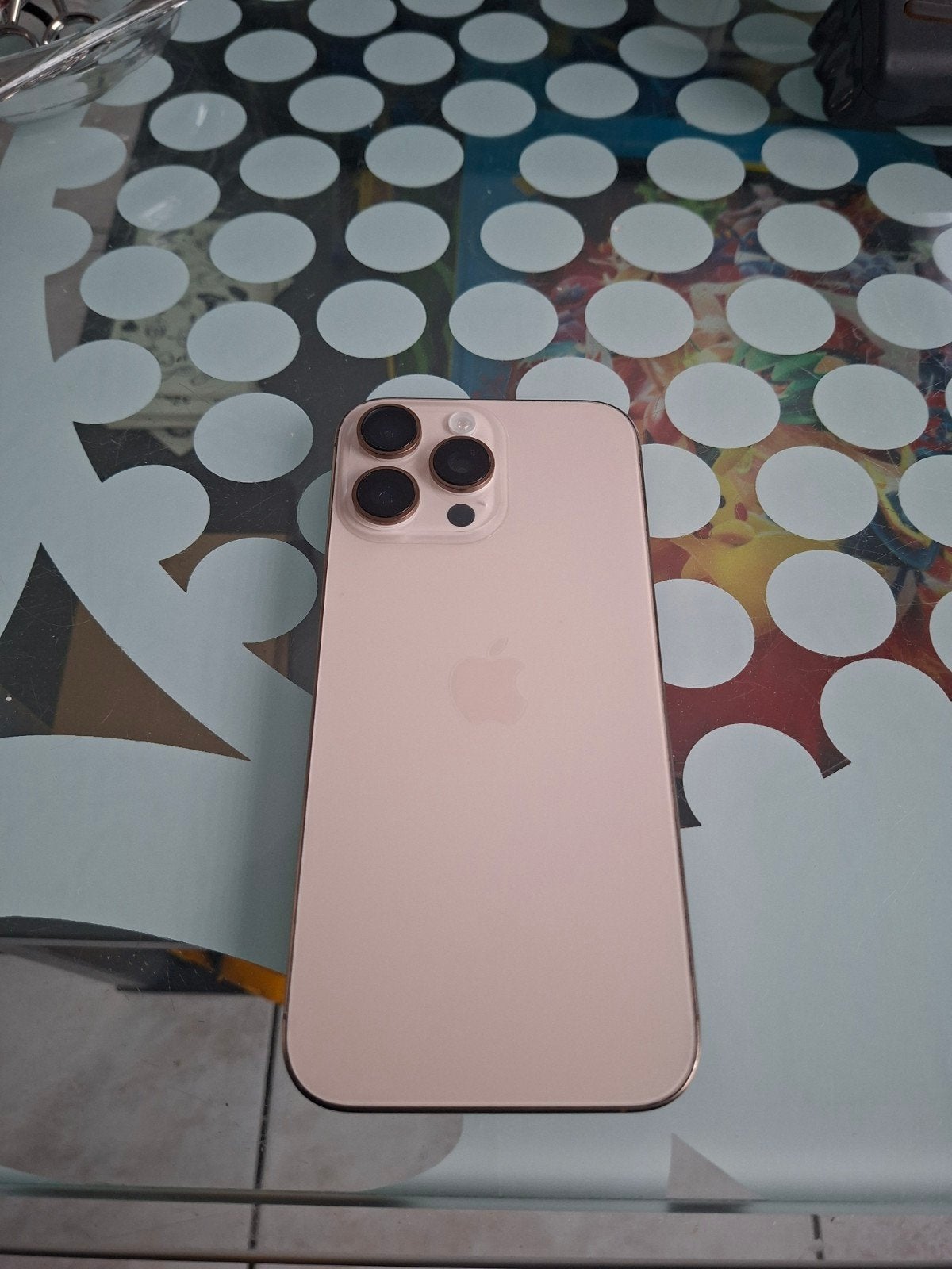 iPhone 16 Pro Max Desert Titanium, Telecommunicatie, Mobiele telefoons | Apple iPhone, Gebruikt, IPhone 16 Pro Max, 93 %, Goud