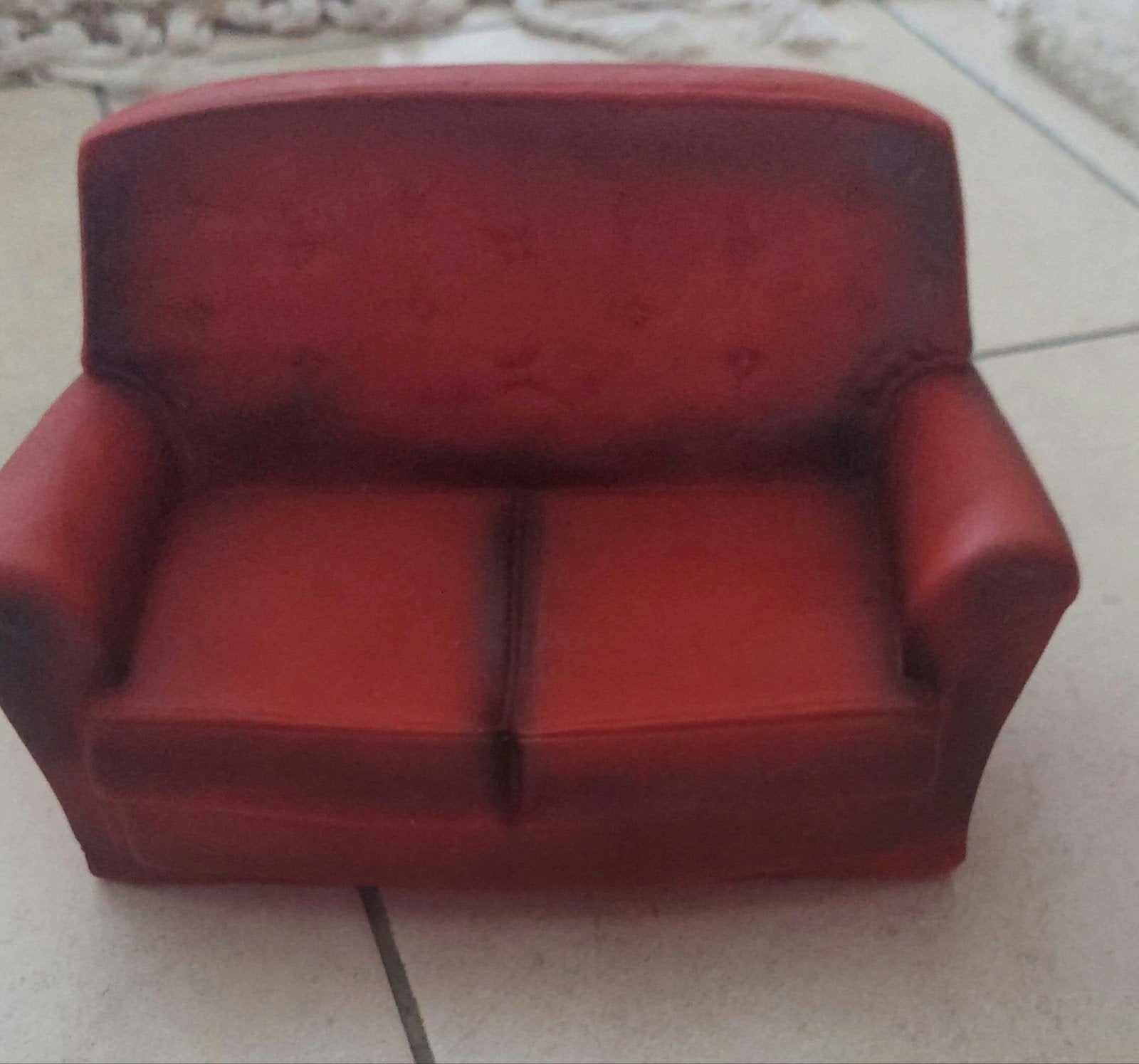 Vintage Pedigree Sindy Rode Zetel / Sofa – Jaren '70, Ophalen of Verzenden, Gebruikt